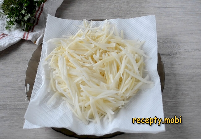 картофель на салфетке - фото шаг 3.1
