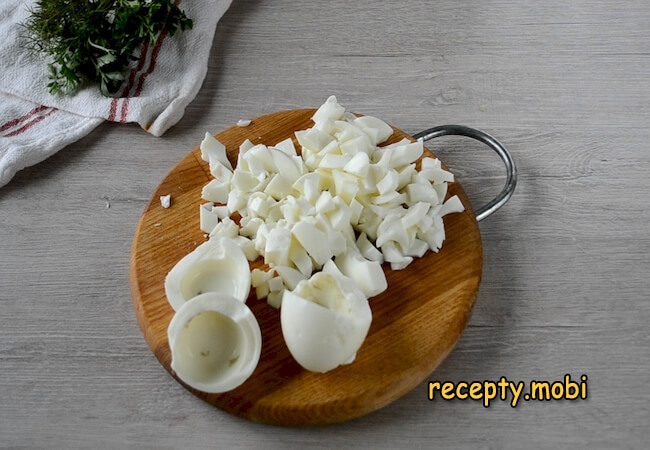 diced chicken yolks - photo step 7