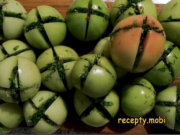 приготовление зеленых помидоров по-грузински - фото шаг 7