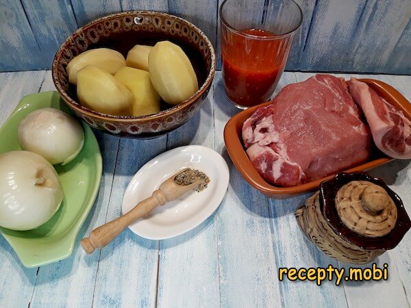 ингредиенты для приготовления шашлыка в духовке из свинины - фото шаг 1