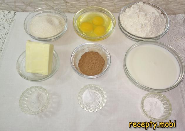 ingredients for making zebra pie - photo step 1