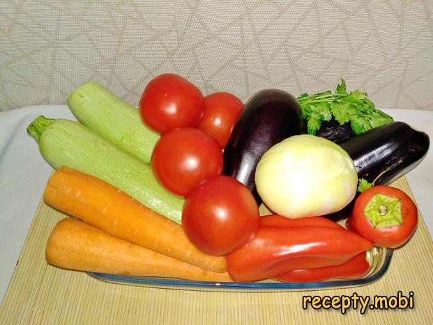 овощи для рататуя - фото шаг 1
