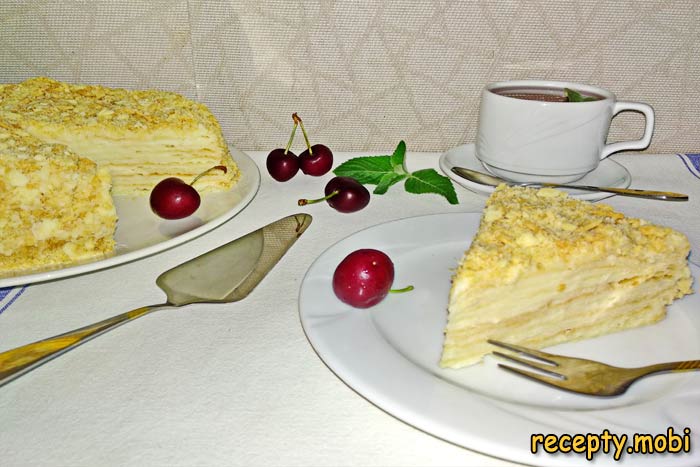 Торт Наполеон классический с заварным кремом