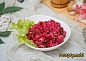 Salad of boiled beets with garlic