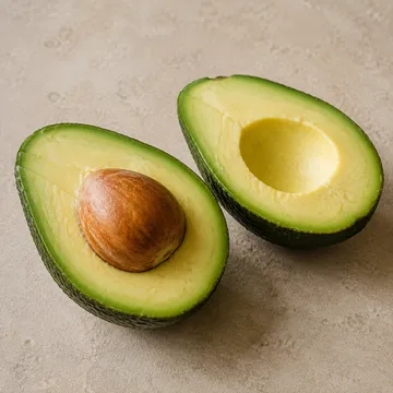Avocado: Raw flesh, without skin or seed