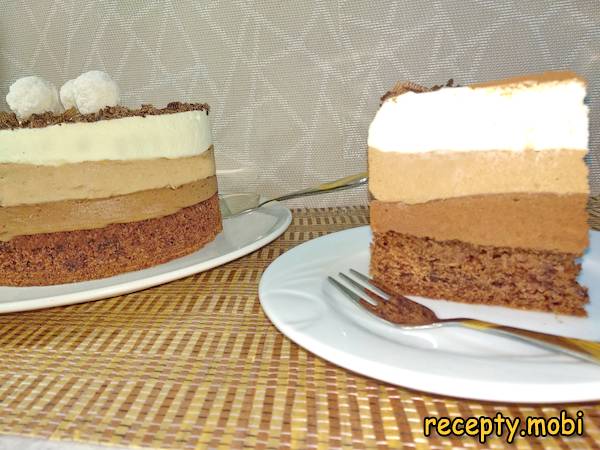 Mousse cake «Three chocolates»