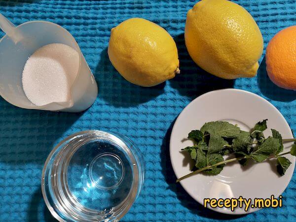 ингредиенты для приготовления лимонада из лимонов в домашних условиях - фото шаг 1