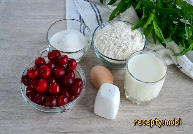 ингредиенты для вареников с вишней на молоке - фото шаг 1