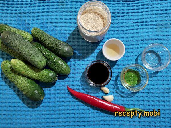 Ingredients for Chinese Smashed Cucumbers - photo step 1