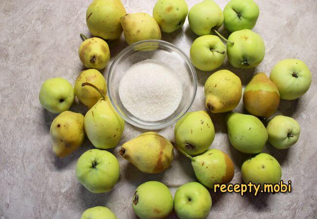 ингредиенты для приготовление компота из яблок и груш