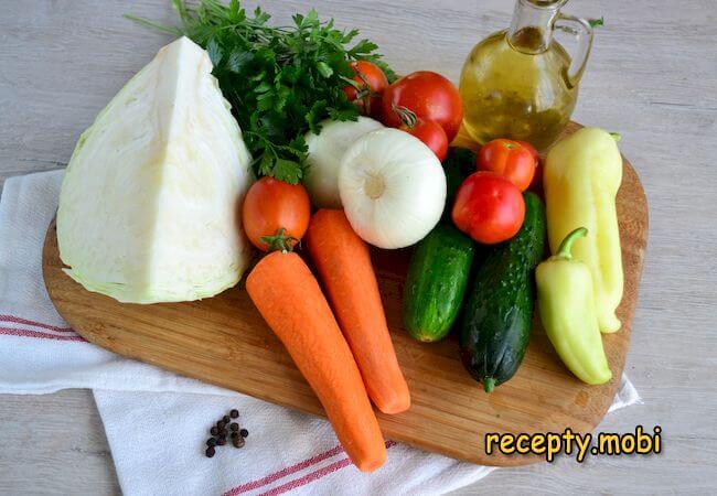 ингредиенты для салата кубанского на зиму - фото шаг 1