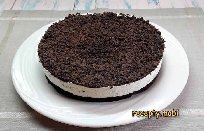 Chocolate cake from cookies without baking and without gelatin