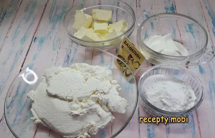 ingredients for the cream