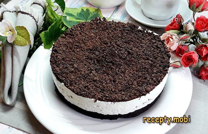 Chocolate cake from cookies without baking and without gelatin