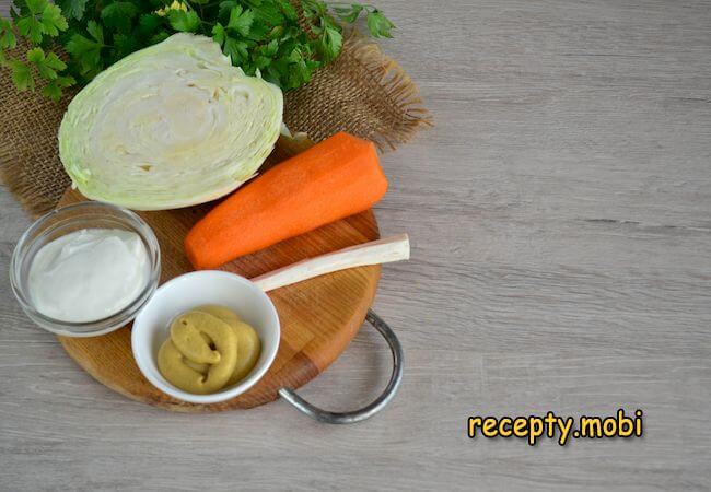 ингредиенты необходимые для приготовления салата коул слоу