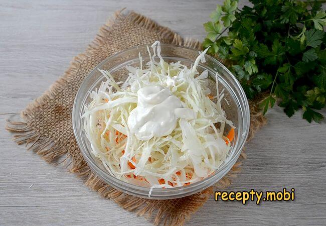 Coleslaw salad preparation - photo step 5