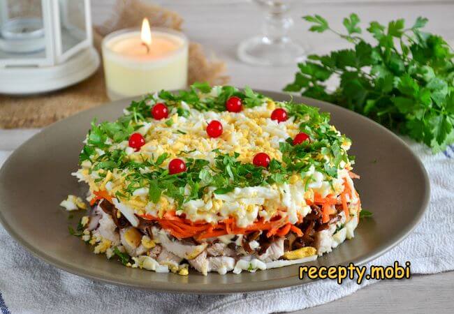 Salad «Men's tears» with chicken