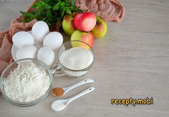 ингредиенты для приготовления шарлотки с карамелизированными яблоками - фото шаг 1