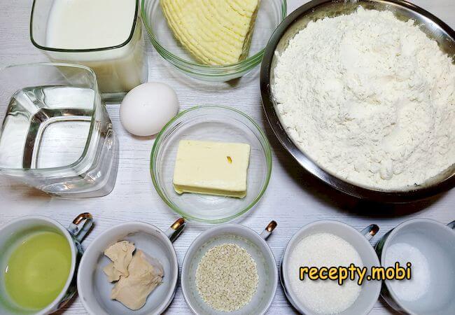 ингредиенты для приготовление сырных лепешек