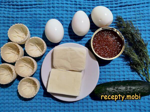 ингредиенты для приготовления тарталеток с красной икрой - фото шаг 1
