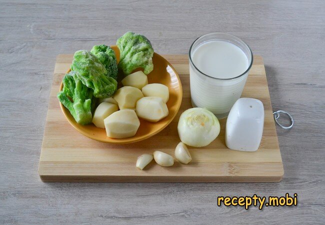 ингредиенты для приготовления крем супа из брокколи со сливками - фото шаг 1