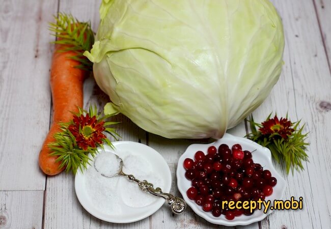 ингредиенты для приготовления квашеной капусты с клюквой - фото шаг 1