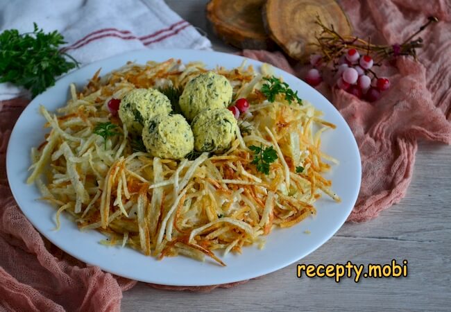 Salad «Capercaillie Nest» with chicken