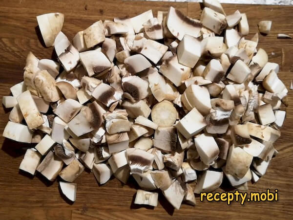 diced champignons - photo step 3