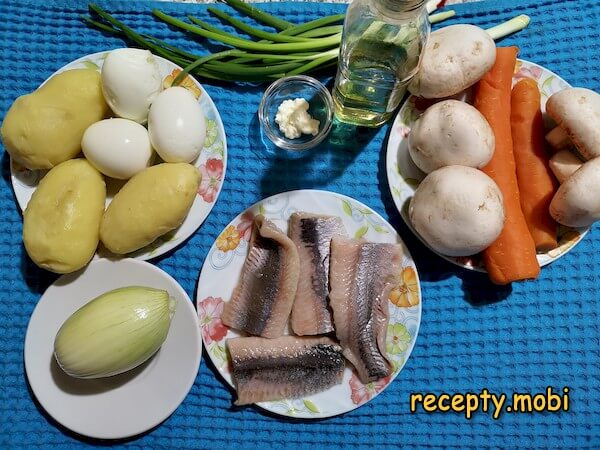ингредиенты для салата лисья шубка - фото шаг 1