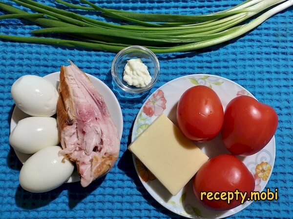 ingredients for cooking minutka salad with smoked breast - photo step 1