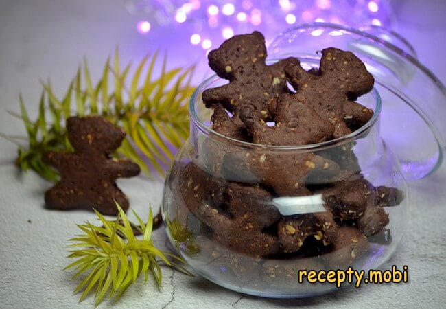 Шоколадное песочное печенье