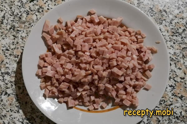 diced chicken ham - photo step 6
