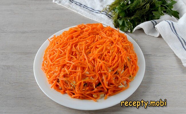 приготовления салата «Изабелла» с корейской морковкой - фото шаг 11