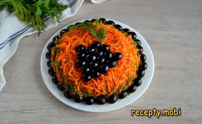 Салат «Изабелла» с корейской морковкой