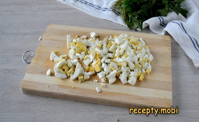 chopped chicken eggs - photo step 4