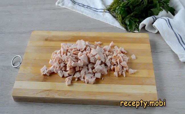 sliced ​​smoked chicken - photo step 6