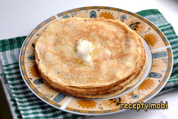 Pancakes from sour kefir