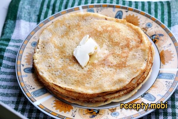 Pancakes from sour kefir