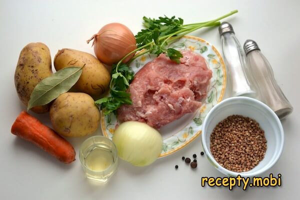 ингредиенты необходимые для гречневого супа с фрикадельками - фото шаг 1