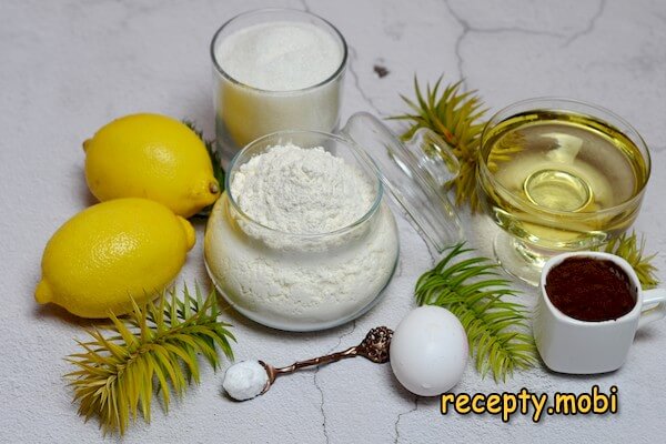 ингредиенты для приготовлении песочного пирога с лимонной начинкой - фото шаг 1