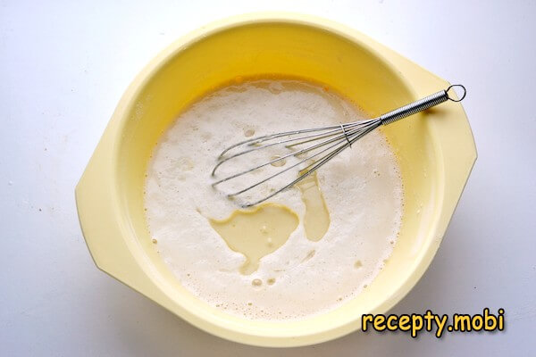 cooking dough for lean pancakes on mineral water - photo step 5