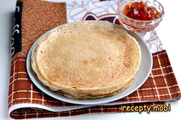 Lenten pancakes on mineral water