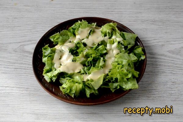 cooking caesar salad with smoked chicken - photo step 7