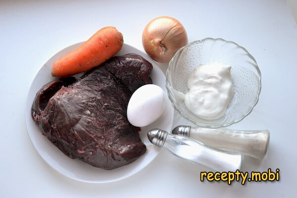 ингредиенты для приготовления суфле из говяжьей печени в духовке - фото шаг 1
