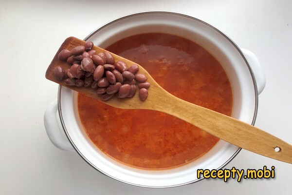 приготовление супа с консервированной красной фасолью - фото шаг 10