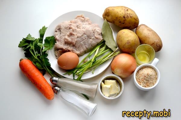ингредиенты для супа с рыбными фрикадельками - фото шаг 1