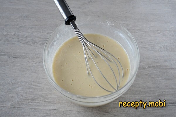 making dough for thin pancakes on water with eggs - photo step 6