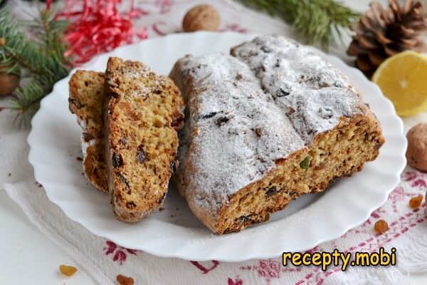 Christmas curd stollen