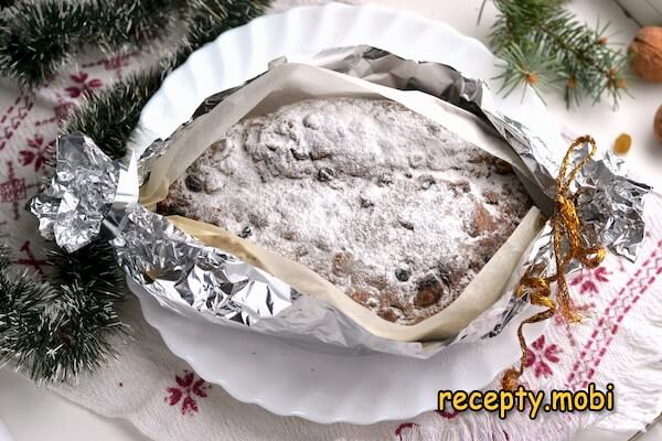 Christmas curd stollen