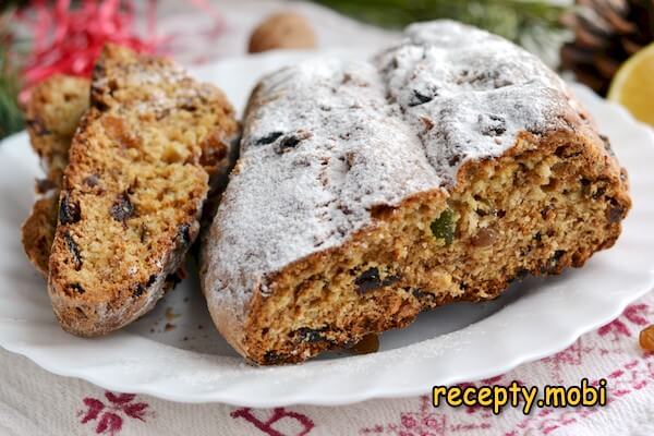 Christmas curd stollen